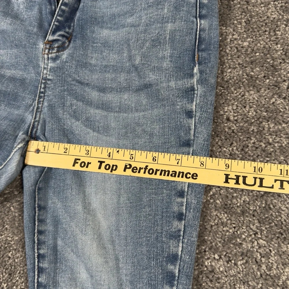 Judy Blue Skinny Fit Jeans Womens 9/29 Blue Distressed Stretch 28x27 Whiskering